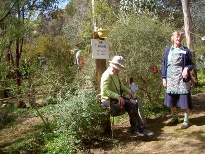 One of our party on 'The Throne"