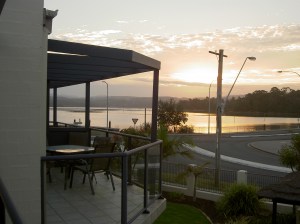 Sunset over Merimbula lake