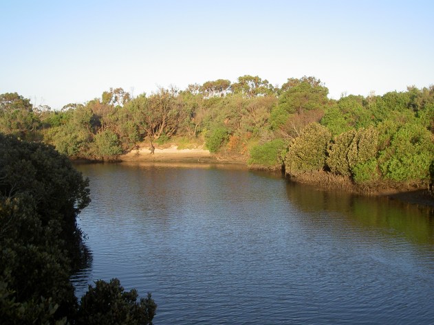 Screw Creek, upstream from foot bridge